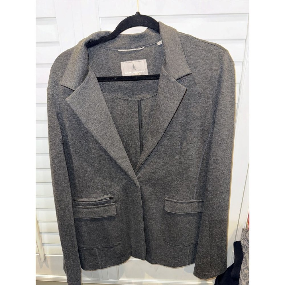 Royal Robbins Women’s Cotton Poly Blend Long Sleeve Charcoal Gray Blazer Size 10
